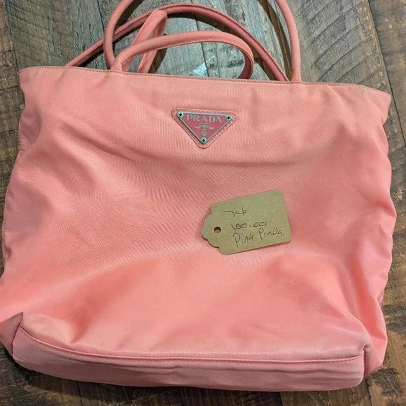 Authentic  Prada nylon Tessuto city shoulder tote bag pink - Picture 15 of 15